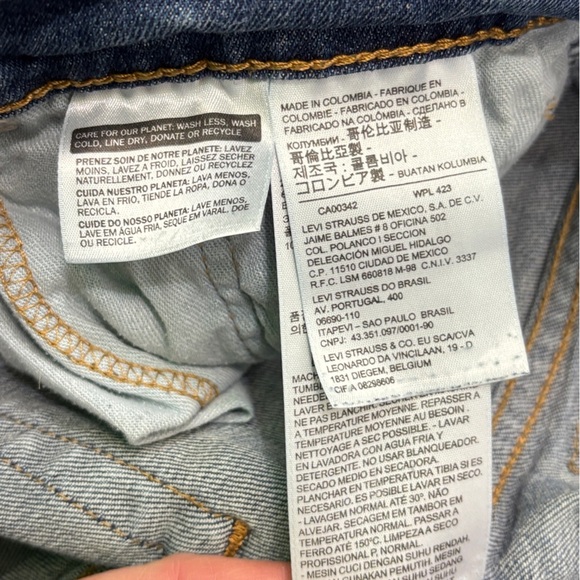 Levi's Blue Straight-Leg Jeans Classic Fit - Picture 3 of 4